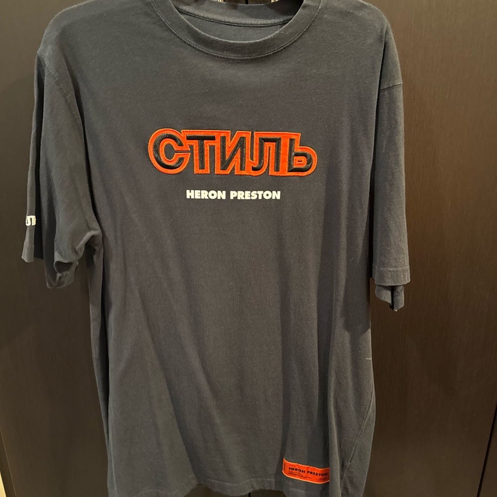 Heron Preston men’s shirt size S runs BIG worn ONCE